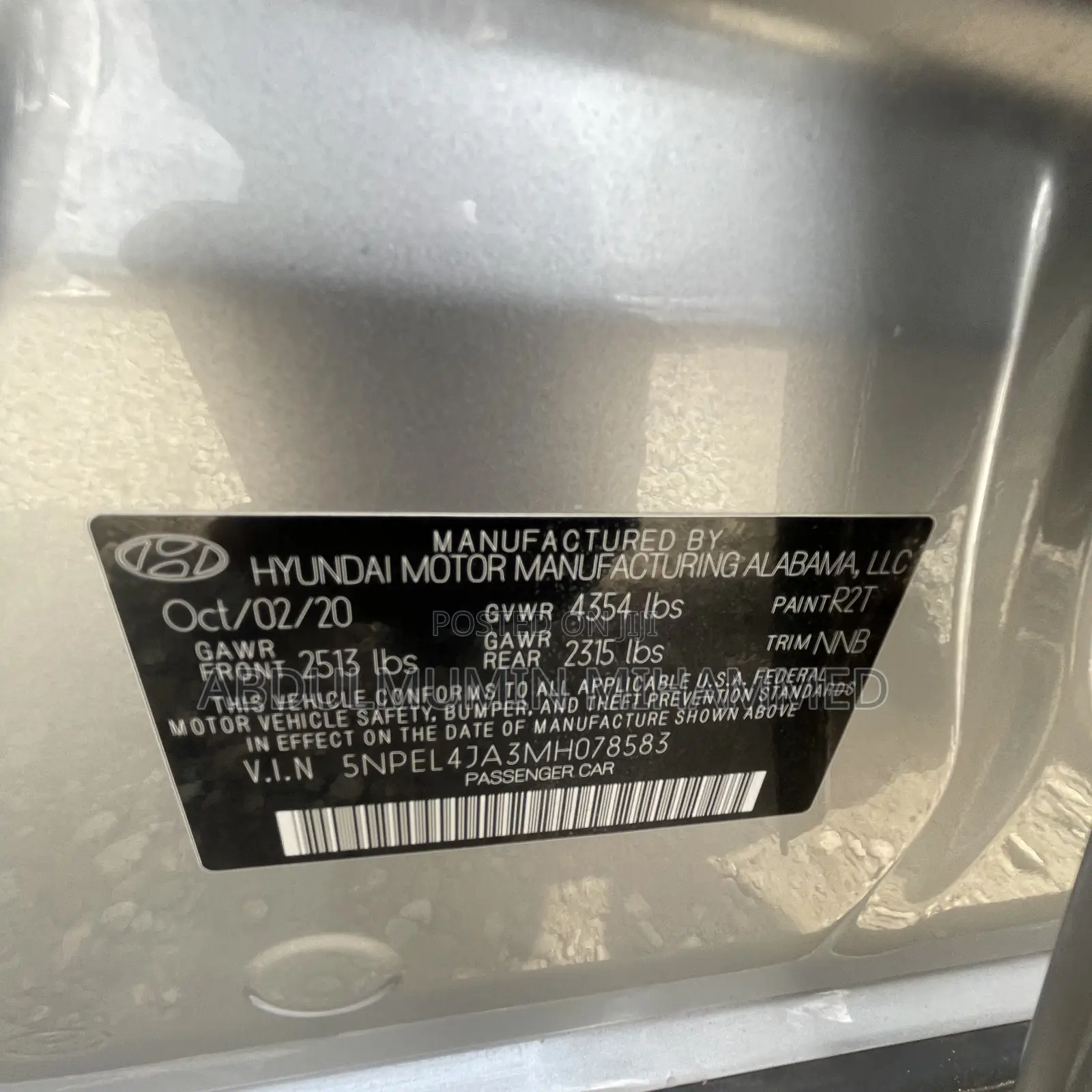 Hyundai Sonata 2020 Silver