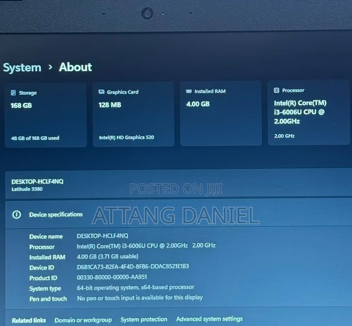 Laptop Dell Latitude 3380 4GB Intel Core i3 SSD 128GB