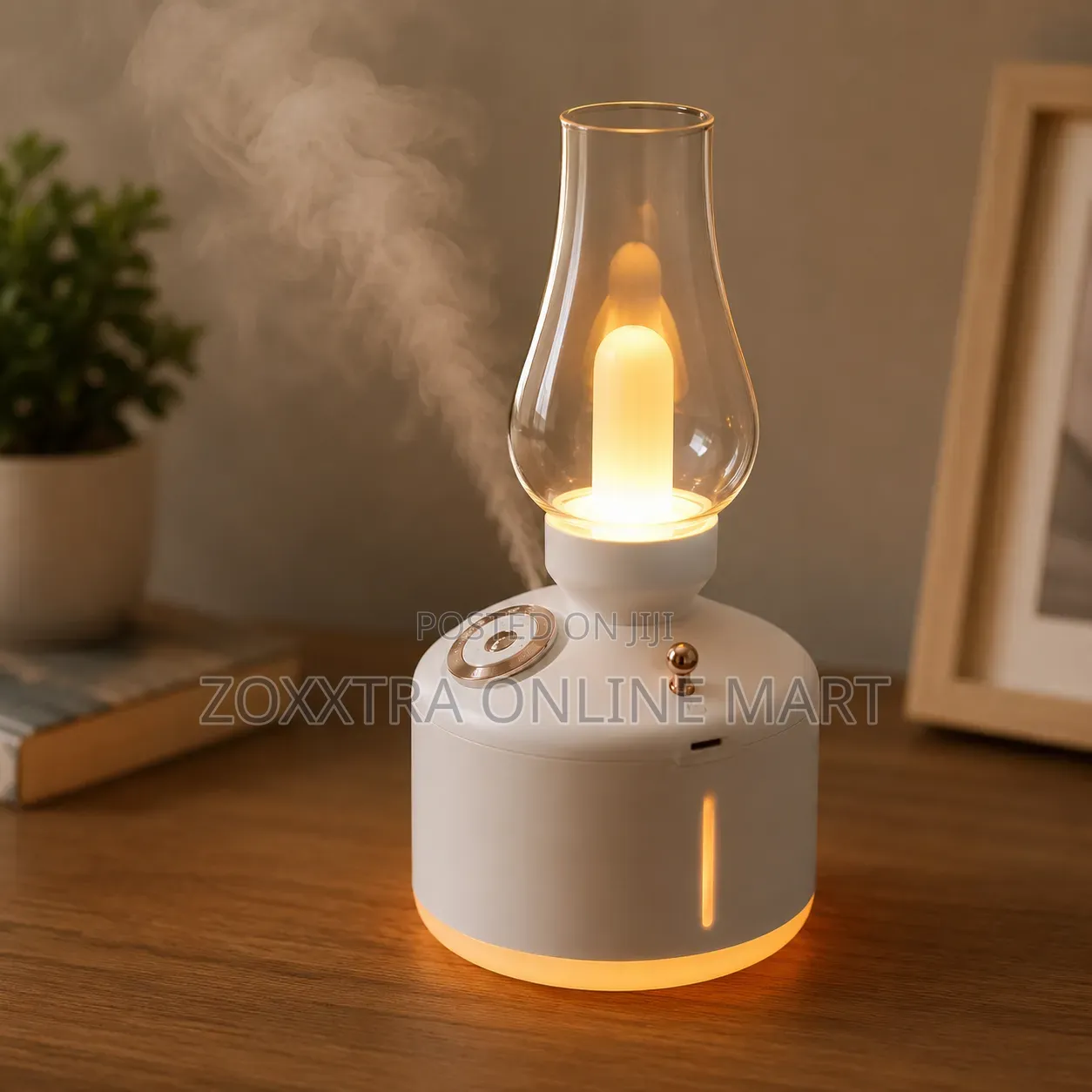 Vintage Flame Humidifier LED Night Lamp