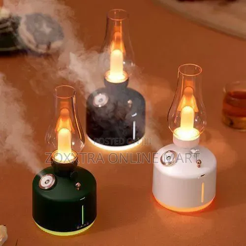 Vintage Flame Humidifier LED Night Lamp