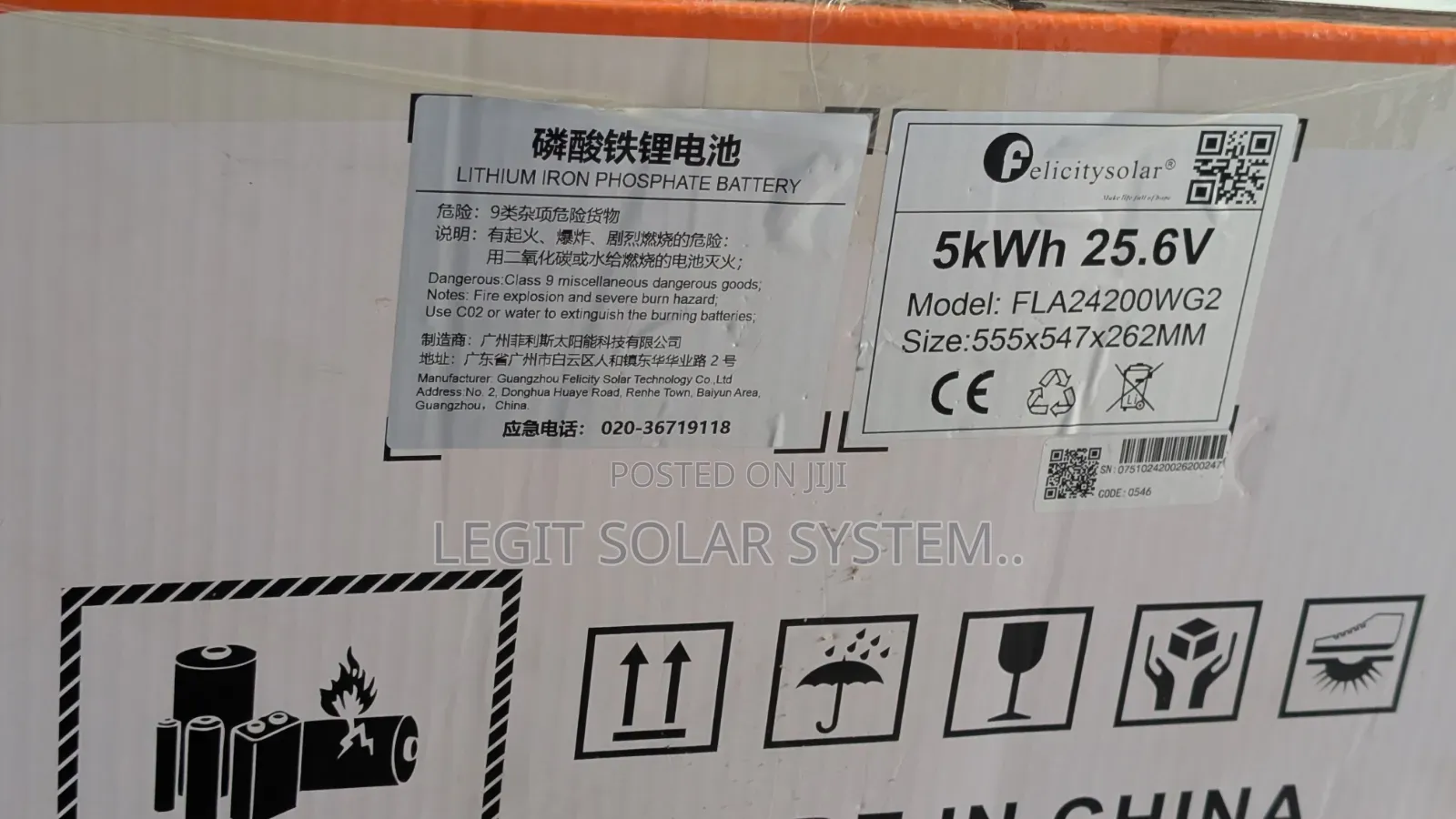 5kw Felicity Lithium Battery.