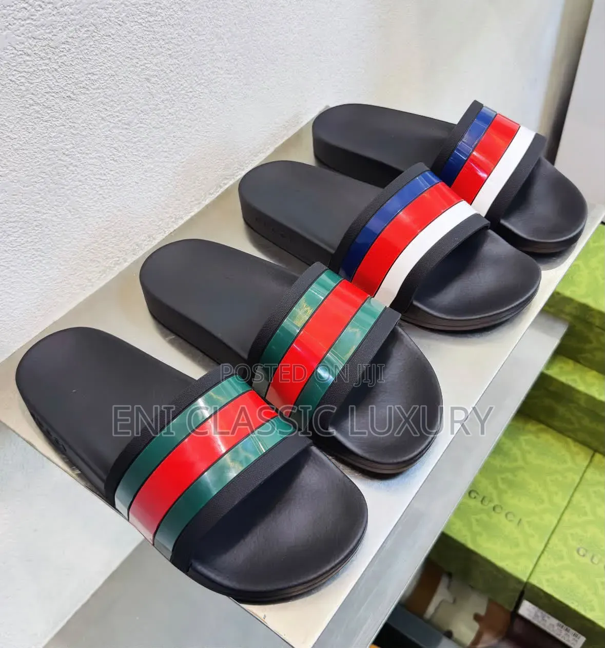 High Quality Luxury Men's Slides Gucci Best Quality Well Branded