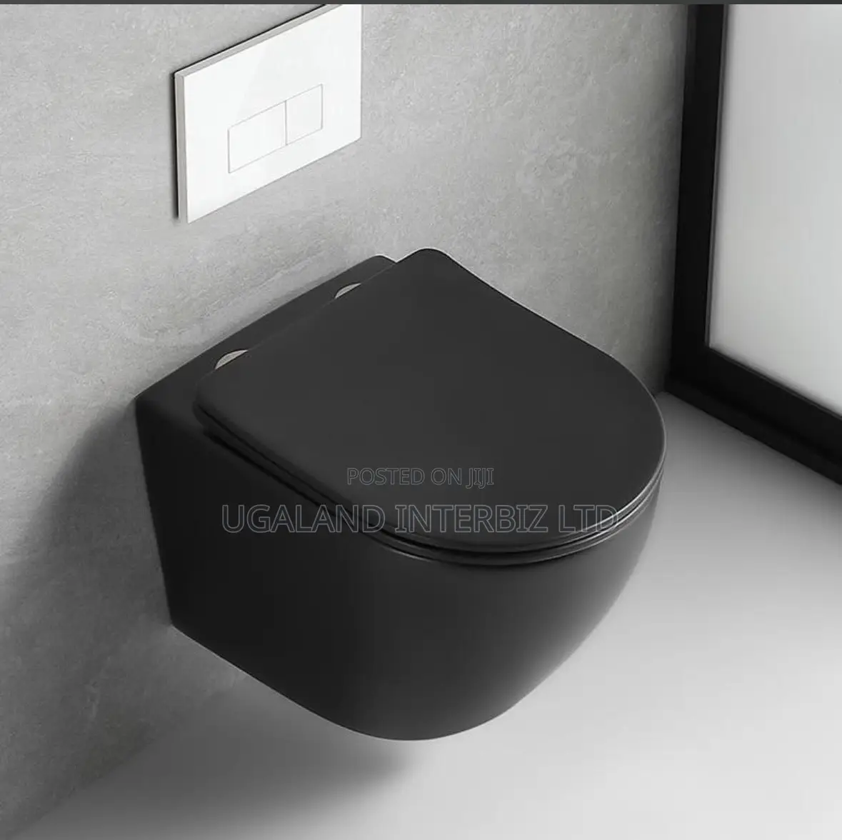 Modern Black Wall Hung Toilet