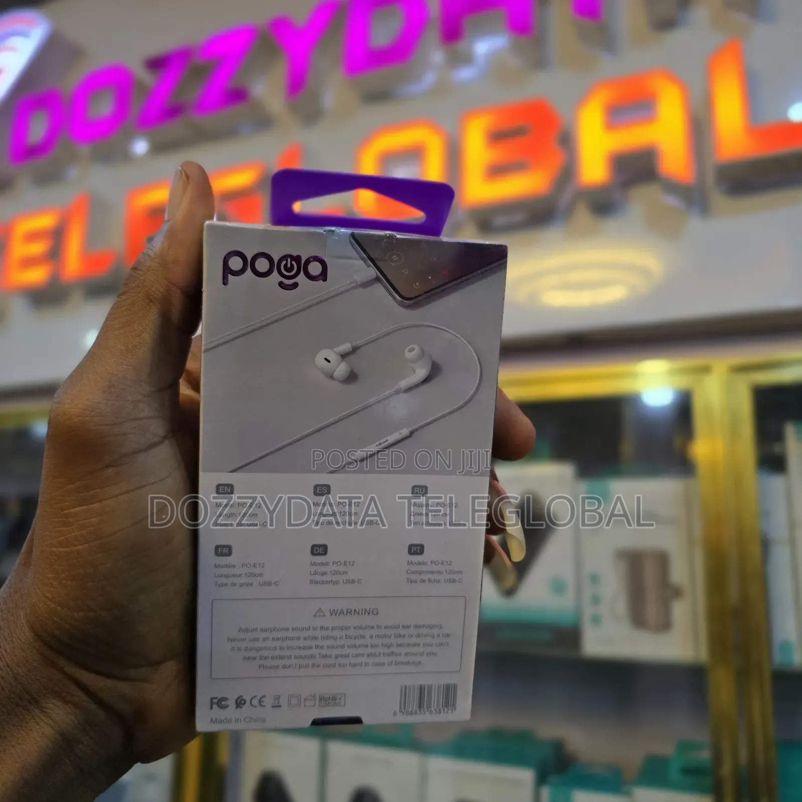 Poga Type C Earphone Model PO-E12