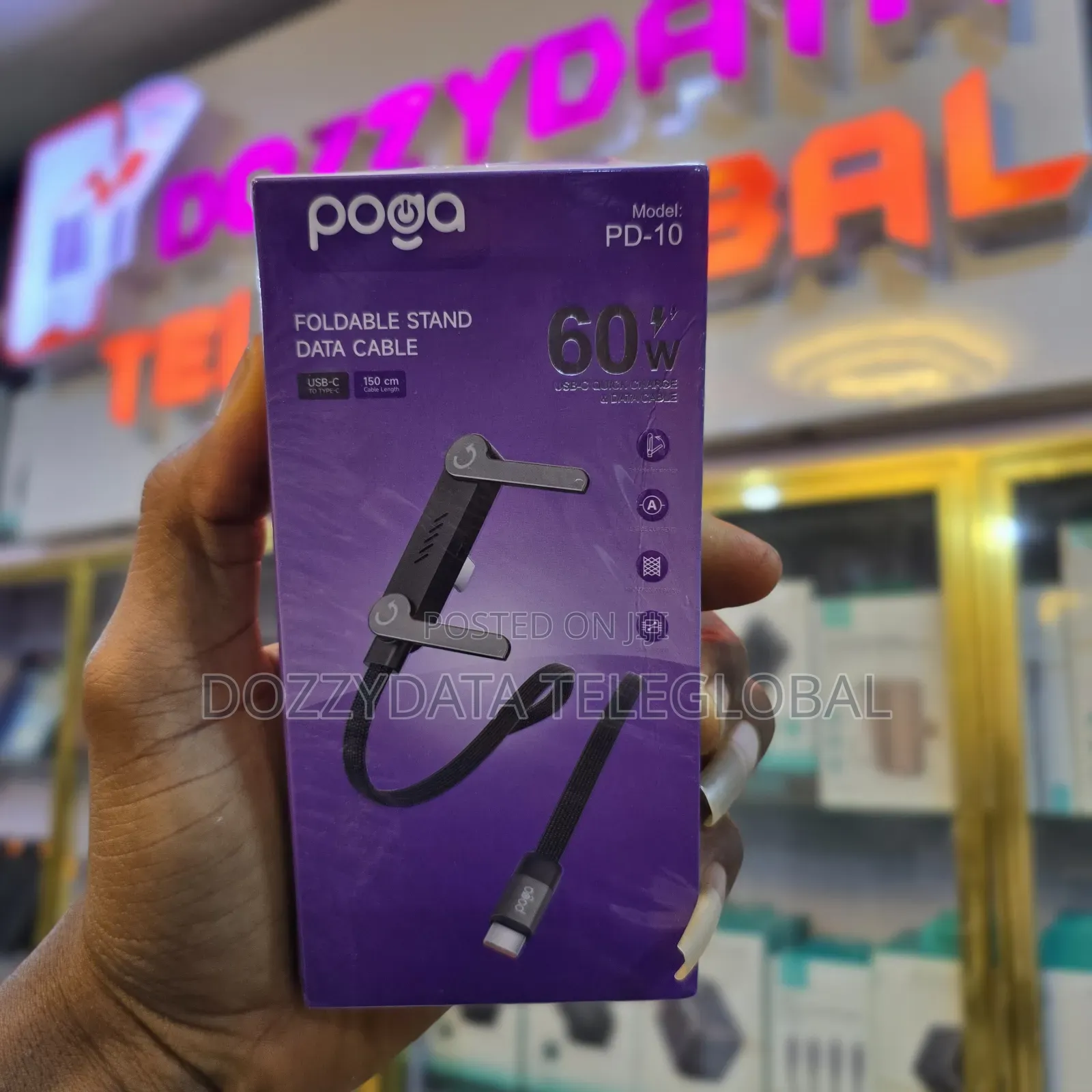 Poga 60w PD-10 Foldable Stand Data Cable