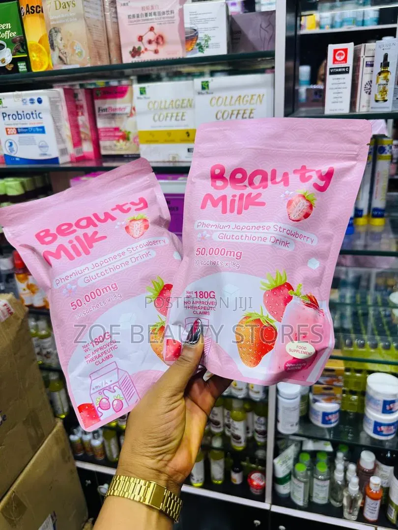 Beauty Milk Premium Japanese Strawberry Glutathione Drink (50,000mg)