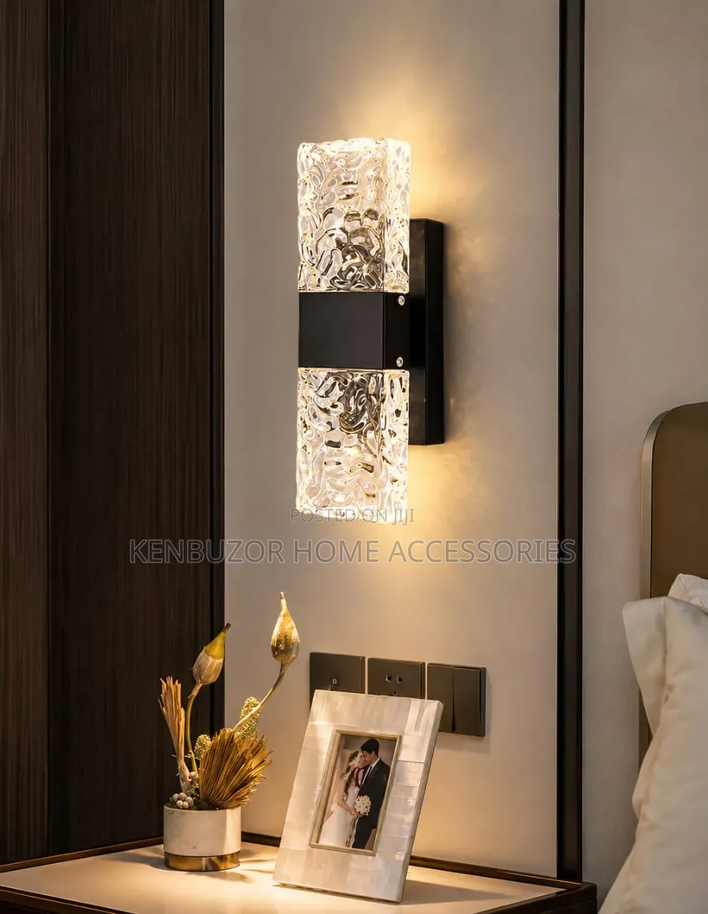 In Black and Gold. Modern Luxury Design Wall Lamp