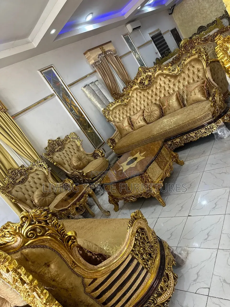 Egyptian Royal Sofa Chairs by 7-10 Seaters Full Set
