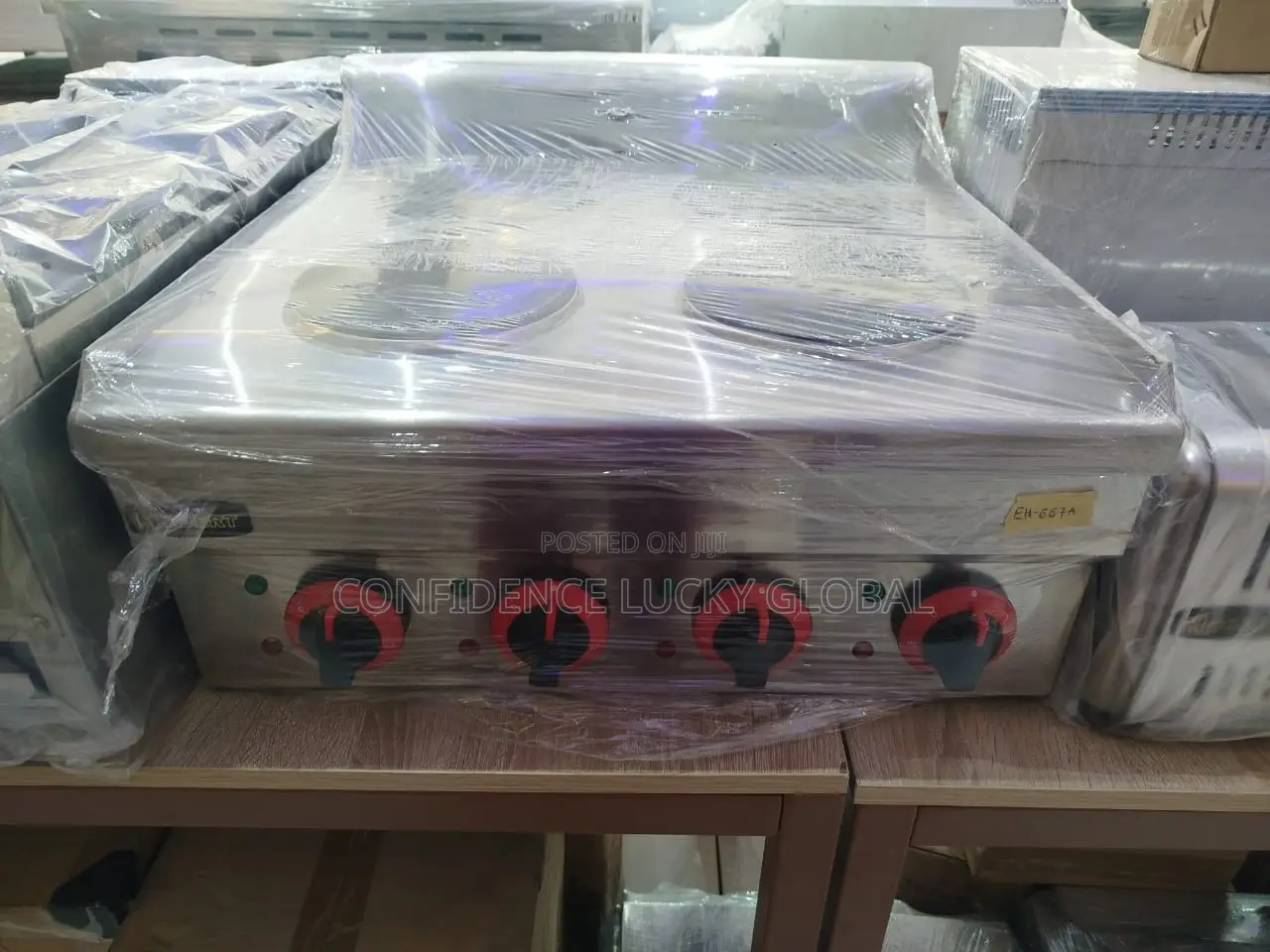 Solid 4 Plate Electric Commercial Cooker Without Oven