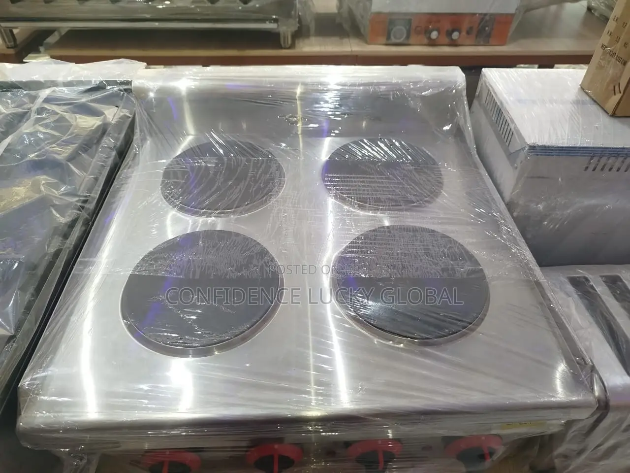 Solid 4 Plate Electric Commercial Cooker Without Oven