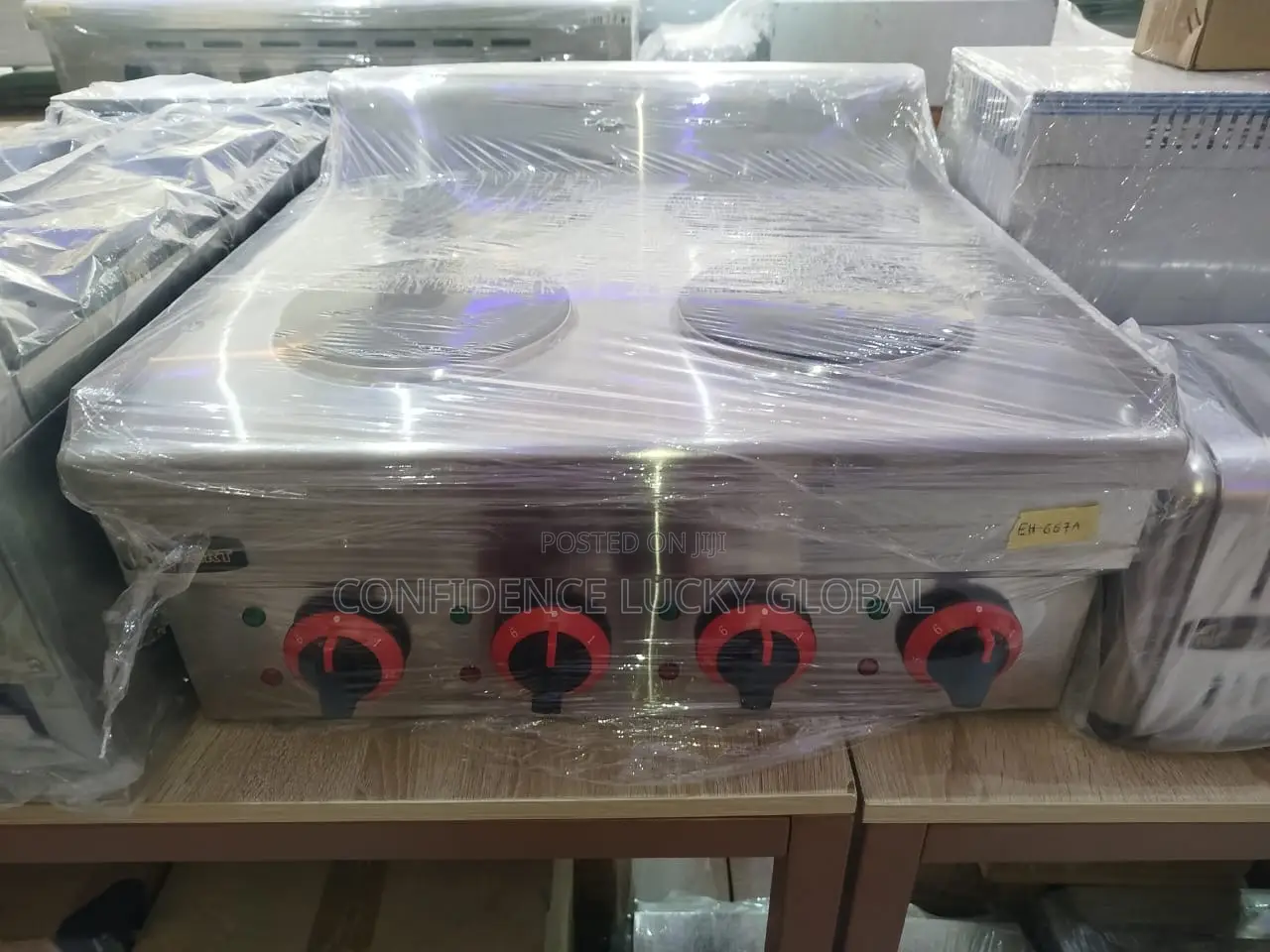 Solid 4 Plate Electric Commercial Cooker Without Oven