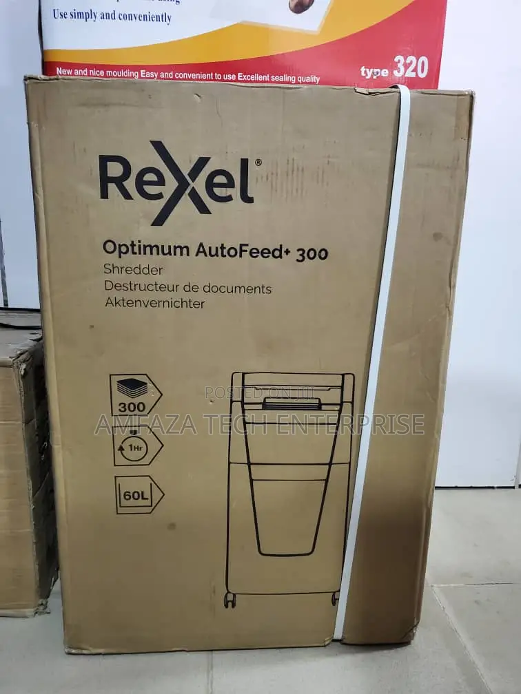Rexel Optimum Autofeed+ 300x Cross-Cut P-4 Shredder X