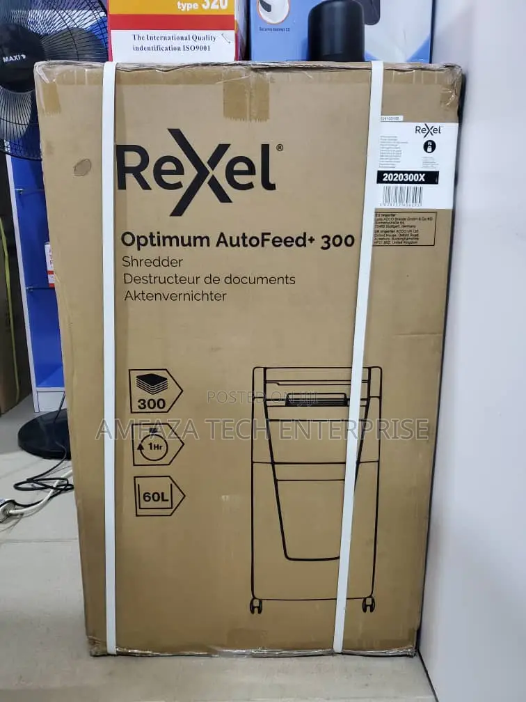 Rexel Optimum Autofeed+ 300x Cross-Cut P-4 Shredder X