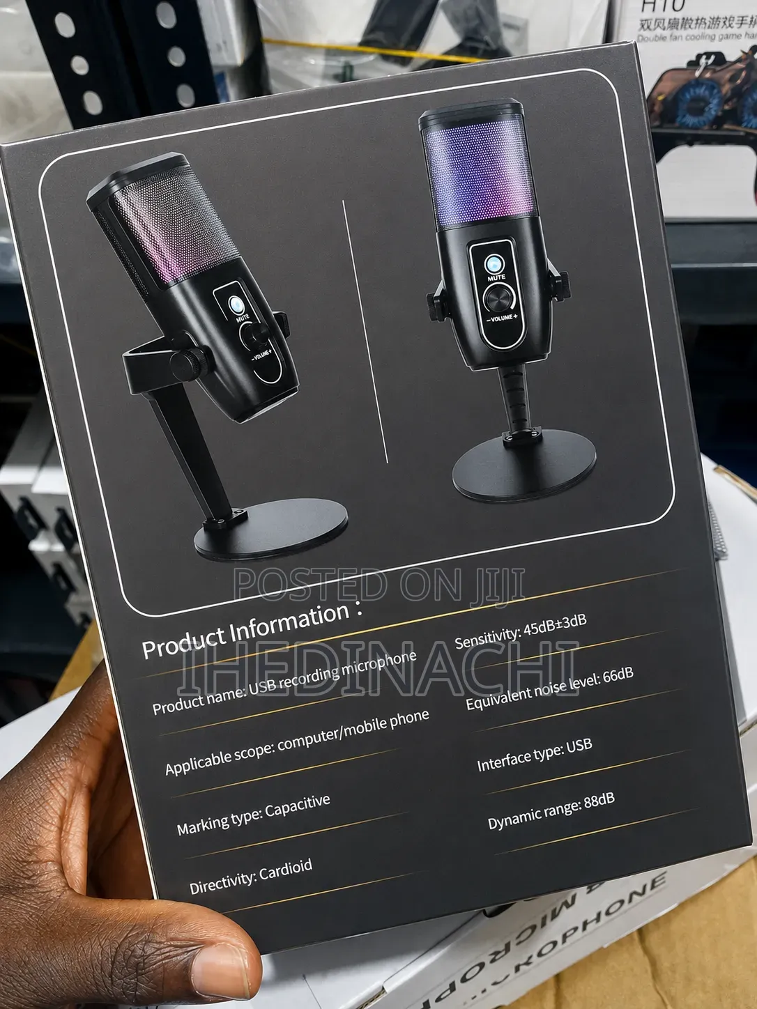 Professional ZX775 USB RGB Microphone With Noise Reduction