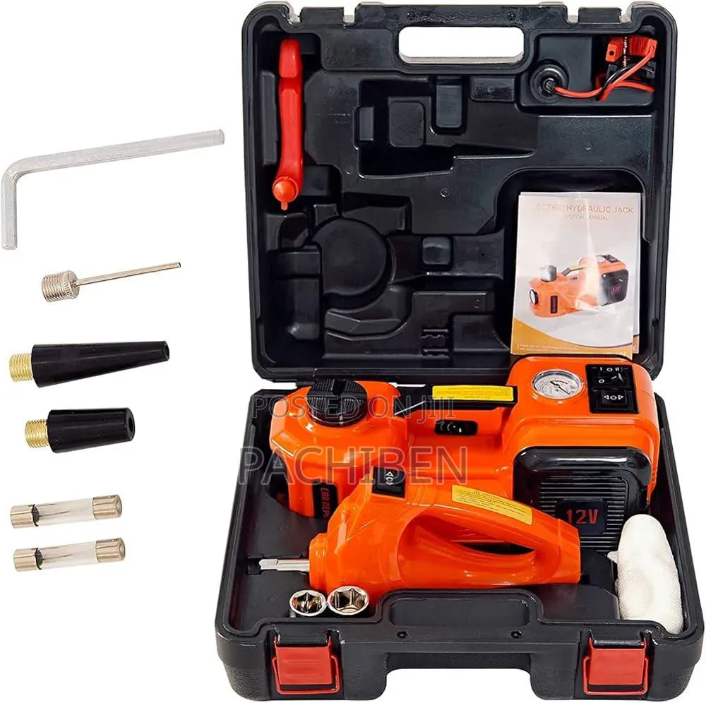 Electric Car Jack 5 Ton 12V Hydraulic Car Jack With Tyre Inflator Pump