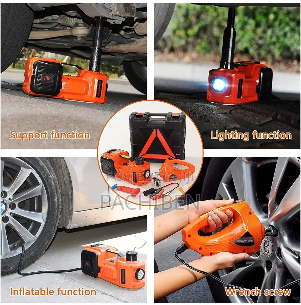 Electric Car Jack 5 Ton 12V Hydraulic Car Jack With Tyre Inflator Pump