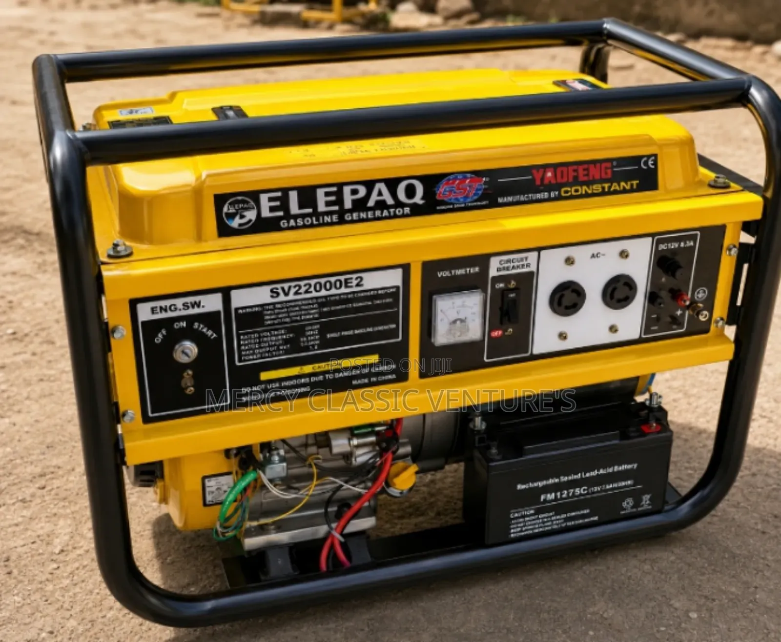 ELEPAQ SV22000E2 5.5KVA Key Start Petrol Generator – Heavy-Duty Backup