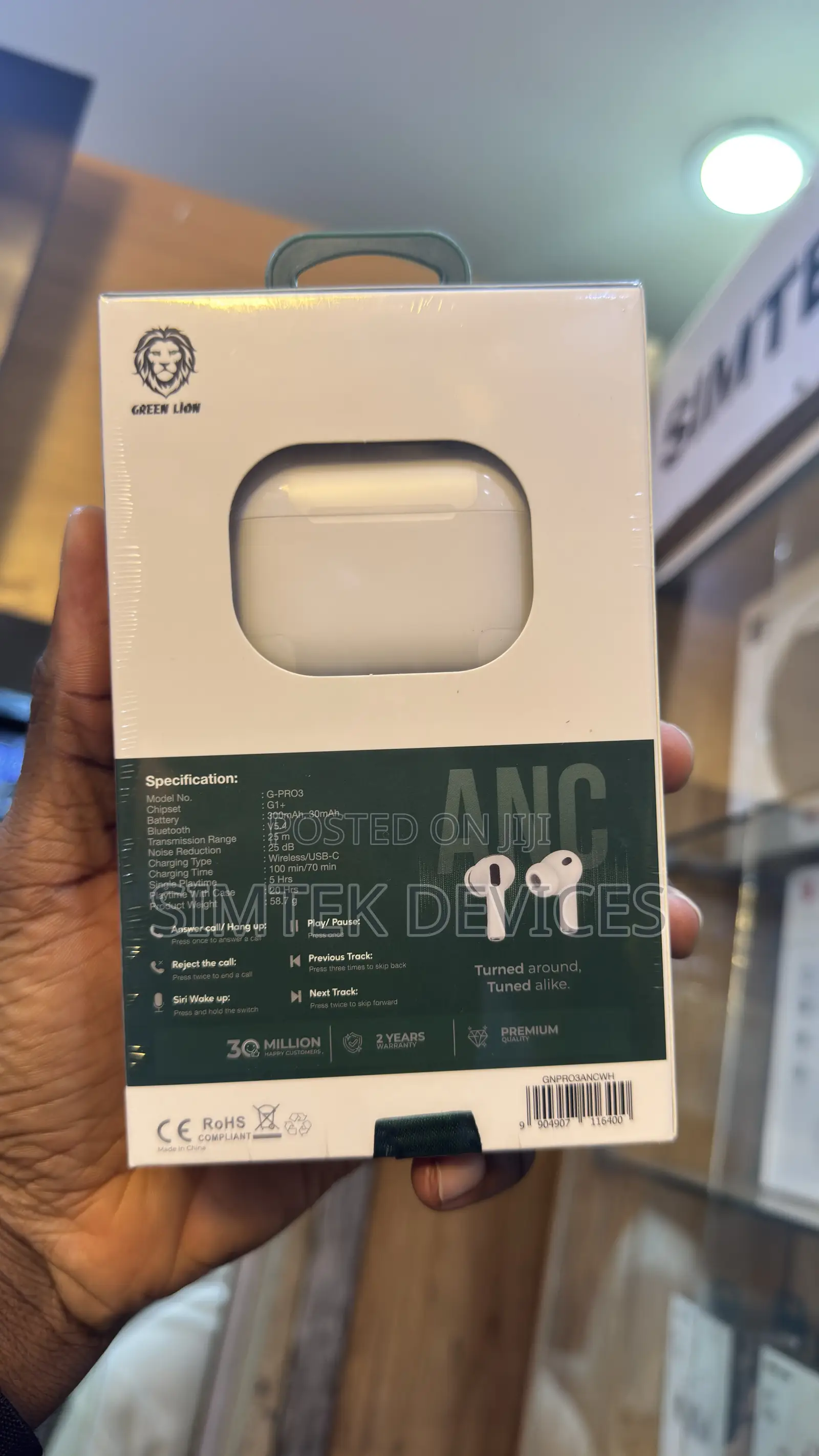 Green Lion Earbuds Pro 3 (Works Like Apple Airpod Pro 3)