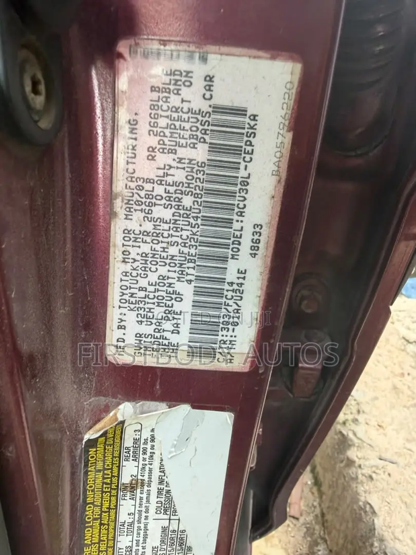 Toyota Camry 2004 Red