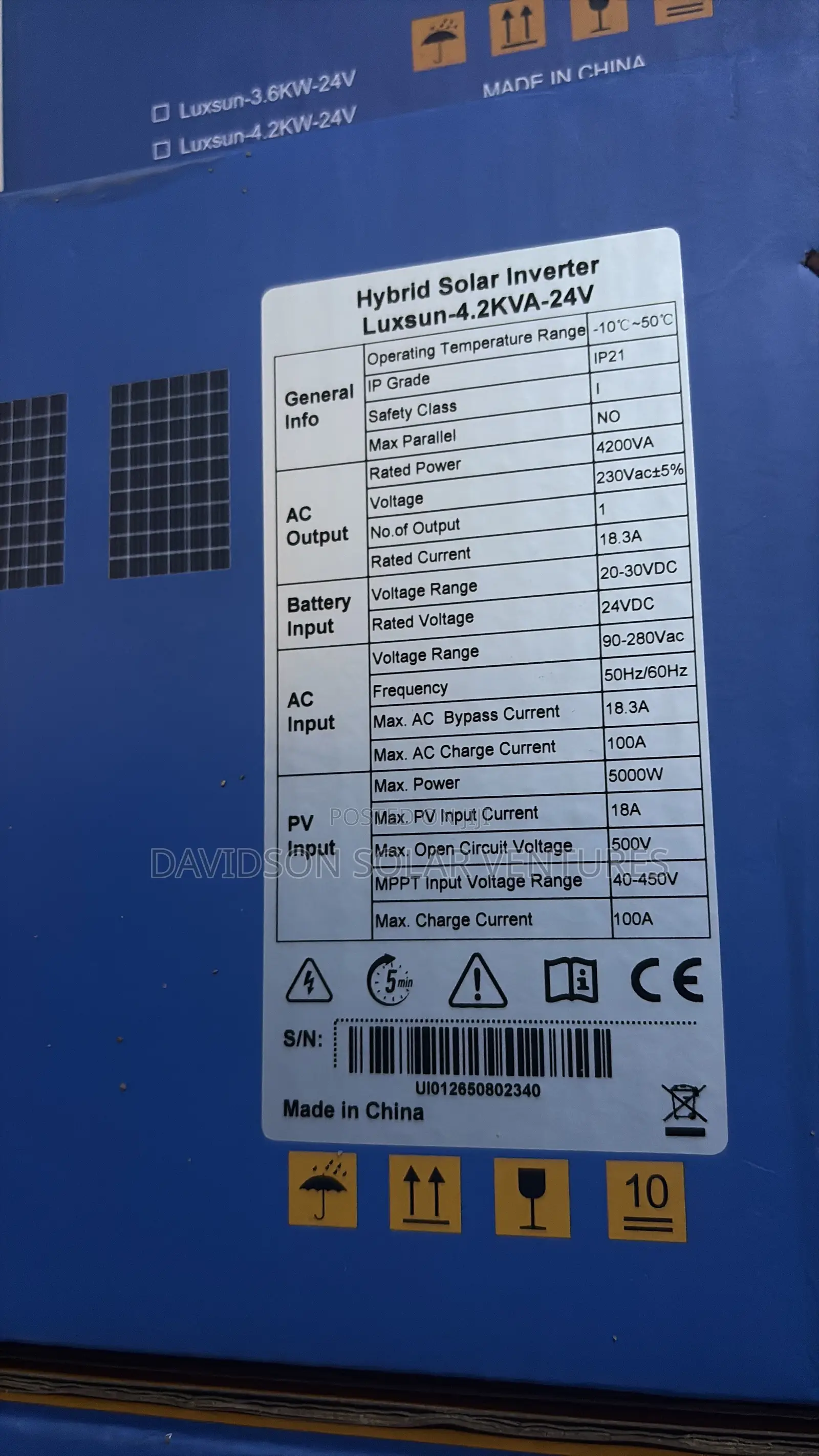 24v 4.2kva Luxsun Off Grid Solar Inverter