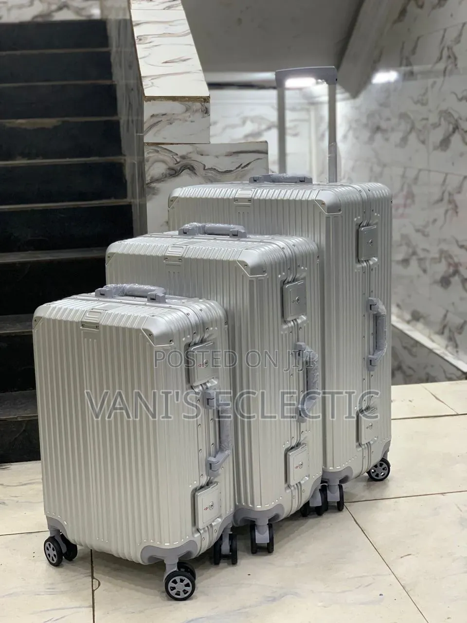 Luxury Aluminum 3-in-1 Trolley Suitcases