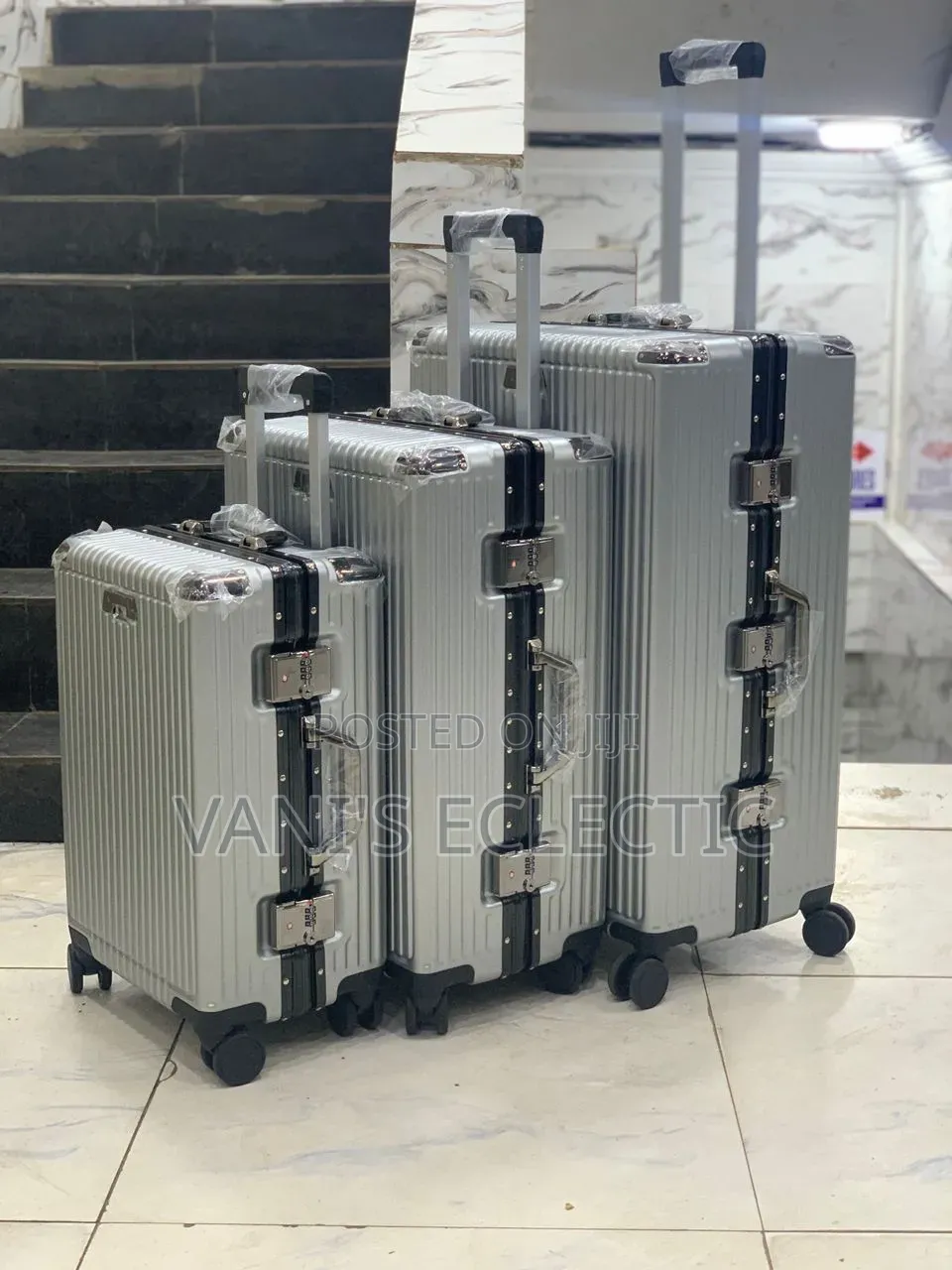 Luxury Aluminum 3-in-1 Trolley Suitcases