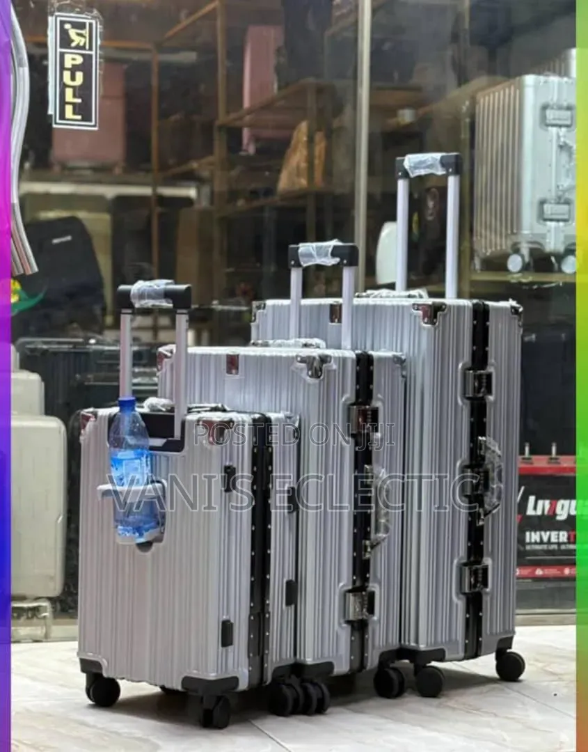 Luxury Aluminum 3-in-1 Trolley Suitcases