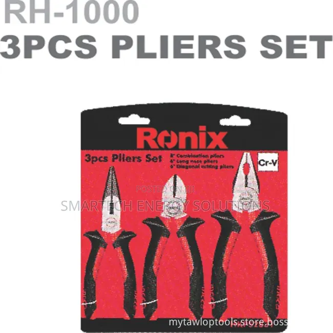 RONIX Pliers(Combination, Side Cutting Long Nose Pliers) 8, 7, 7 Mm