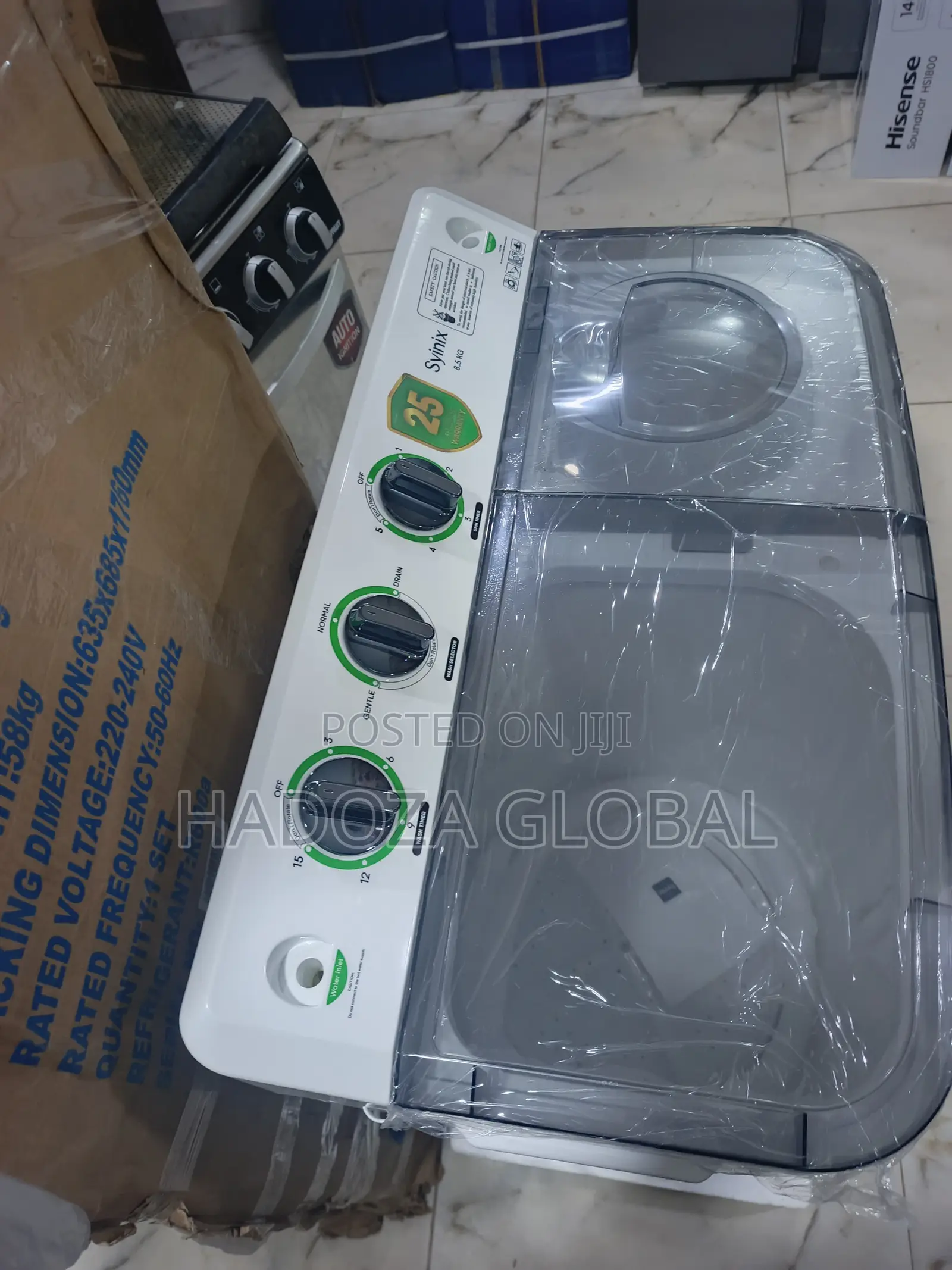 Syinix 8KG Top Load Washing Machine – Powerful Laundry Performance