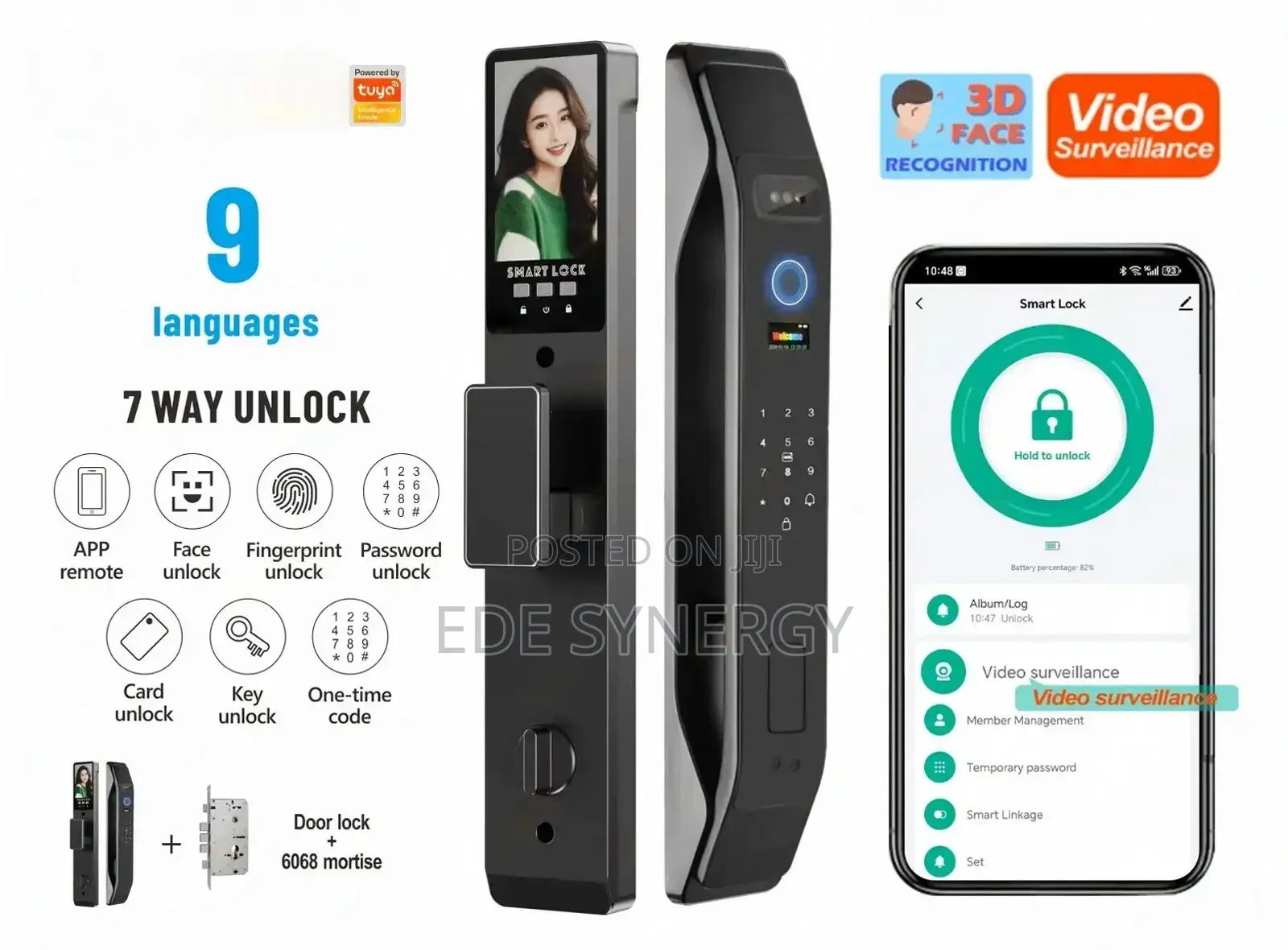 Hot Selling Tuya Smart Locks Face Recognition Biometric Smart Lock