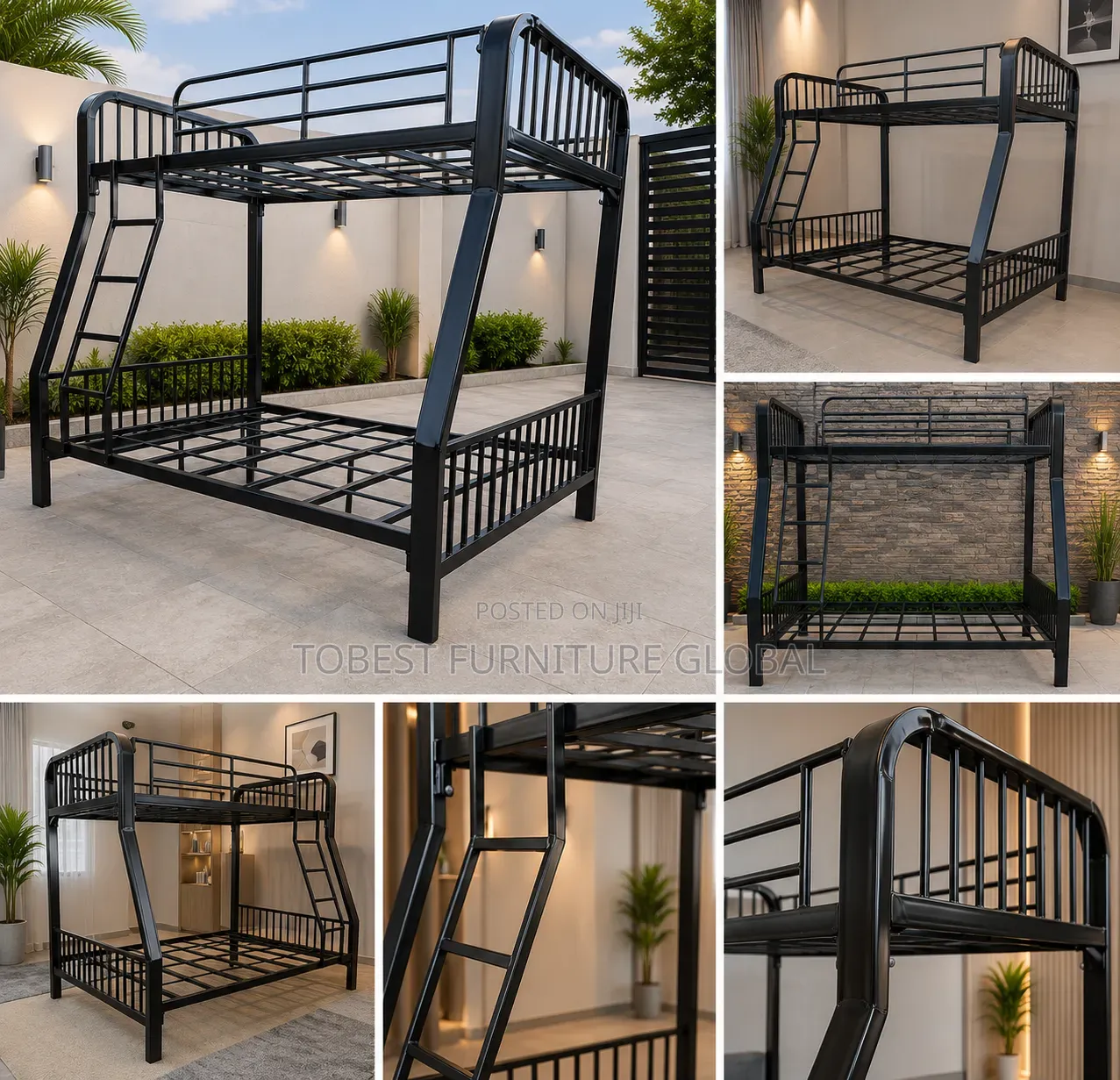 Heavy Duty Metal Double Bunk Bed Frame