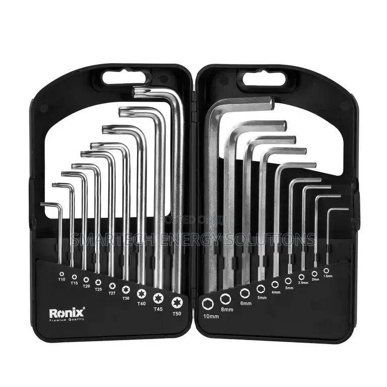 18PCS Combination Hex Key Set Heavy-Duty CR-V Allen Wrench Set