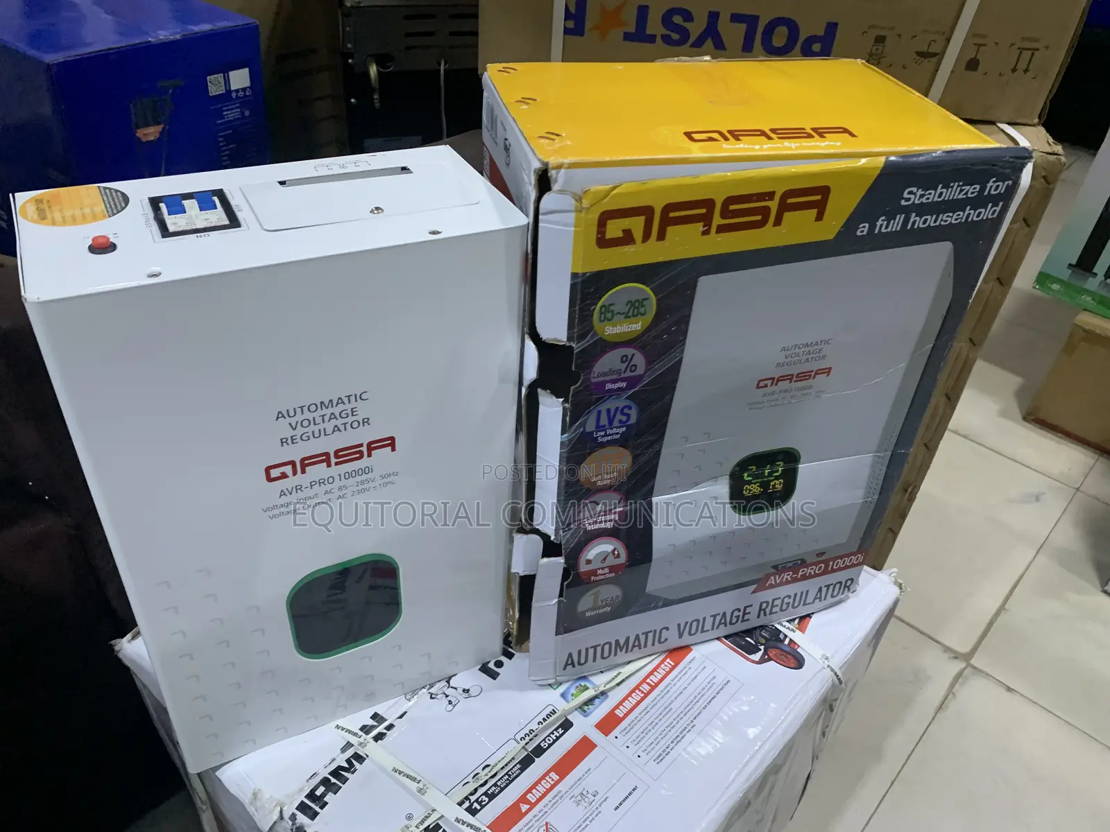 QASA AVR-PRO 10000Watt Wall Mount Smart Voltage Regulator