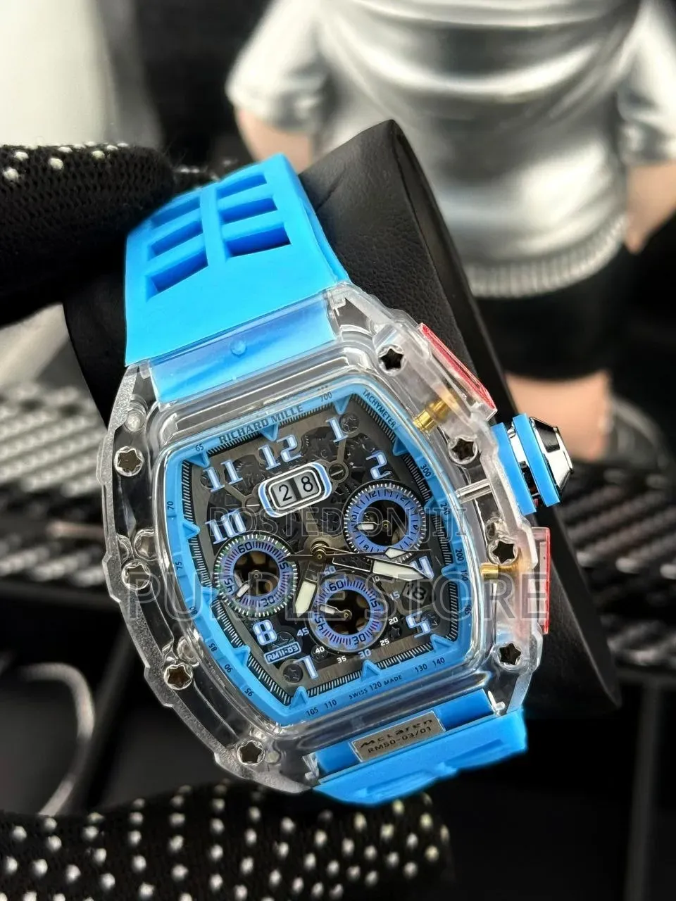 Richard Mille Chronograph Transparent Back Watches
