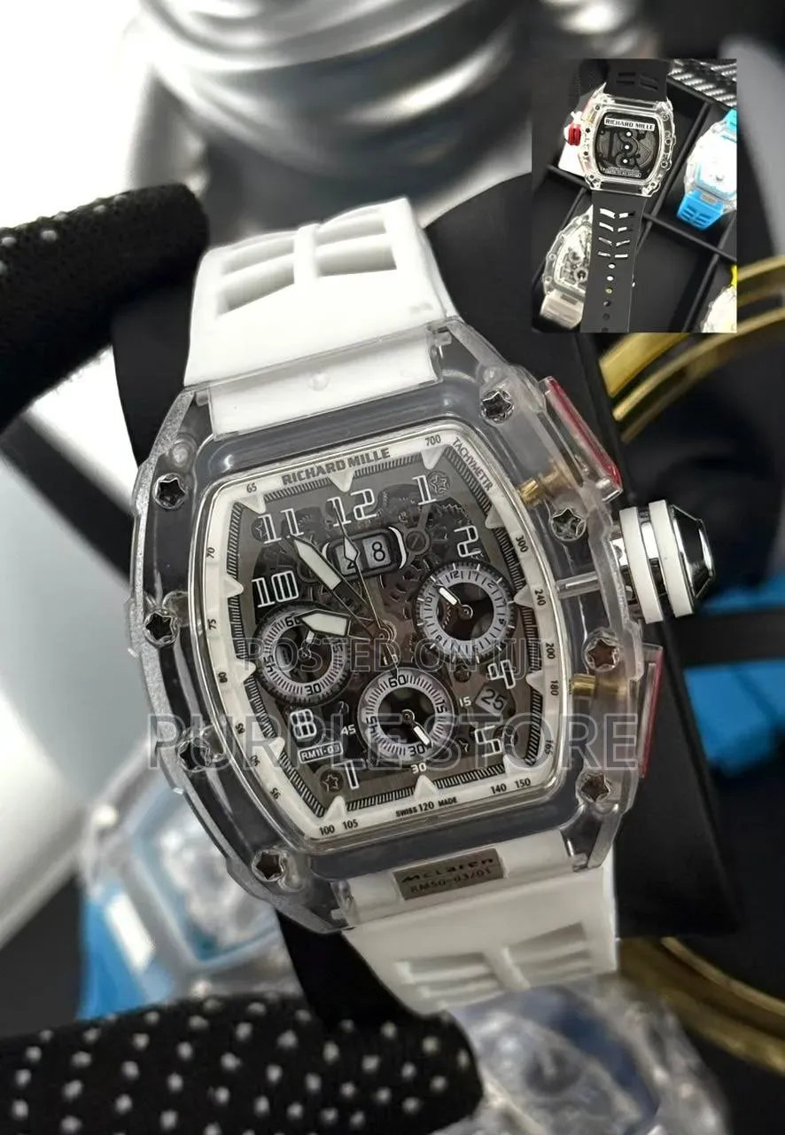 Richard Mille Chronograph Transparent Back Watches