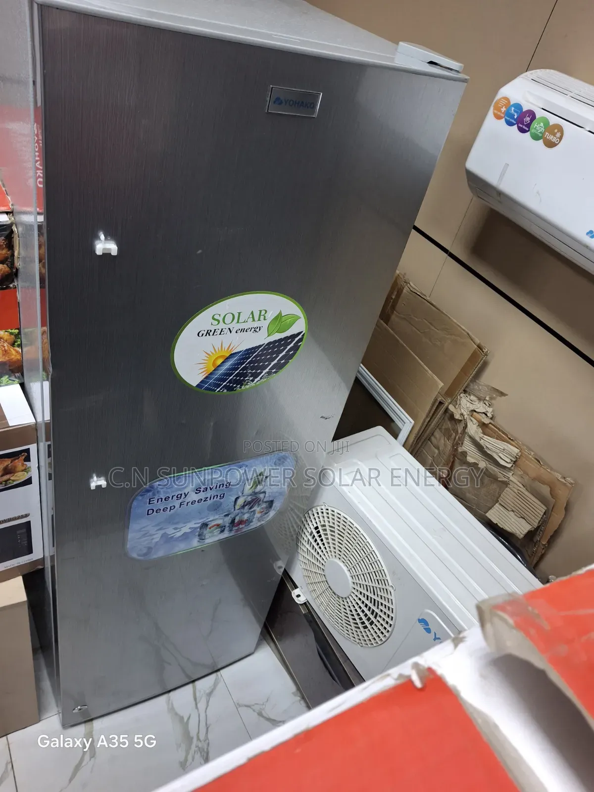 235L Yohako 8 Steps Icemaker Solar Freezer