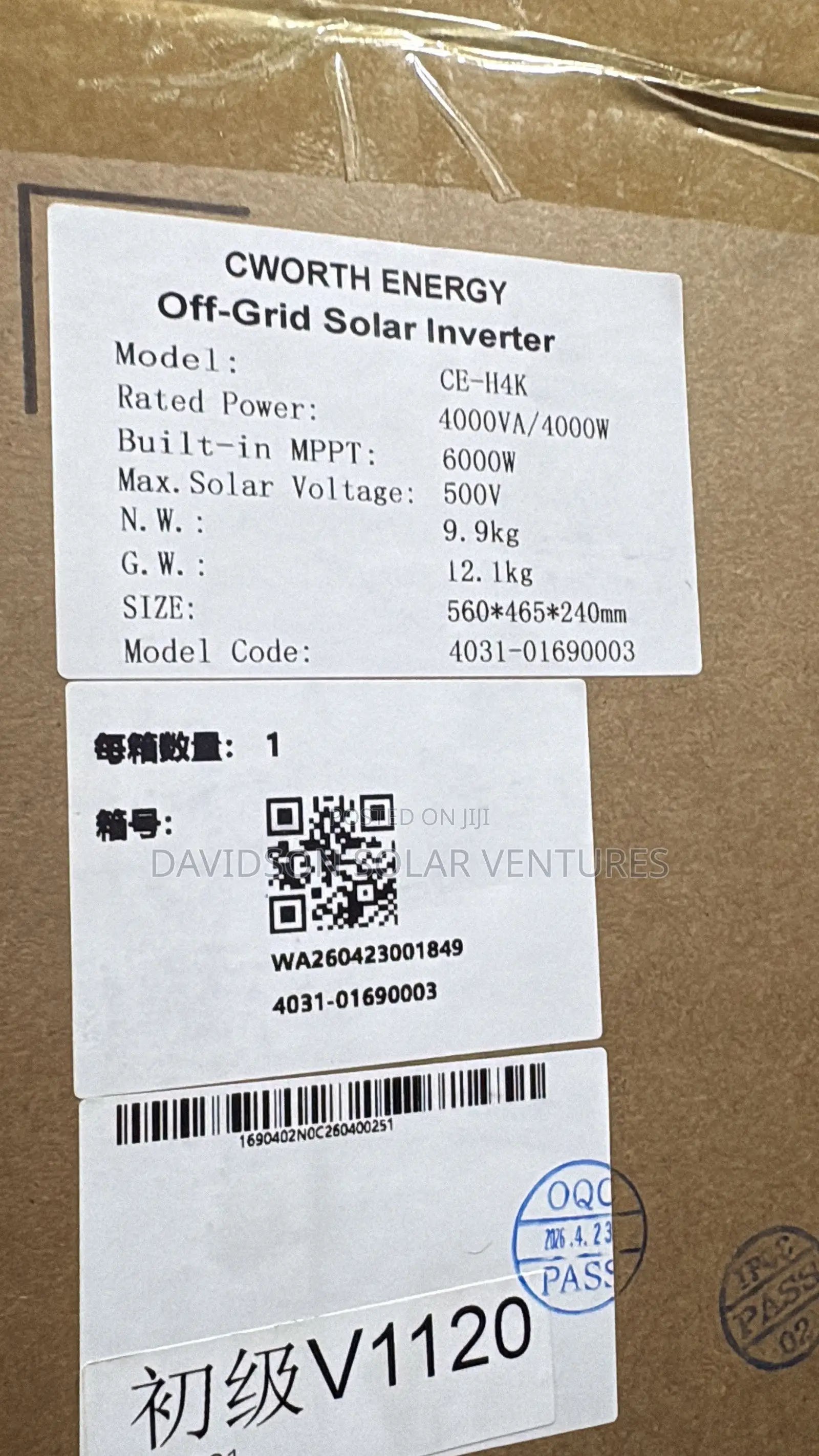 24v 4kva Cworth Energy Off Grid Solar Inverter
