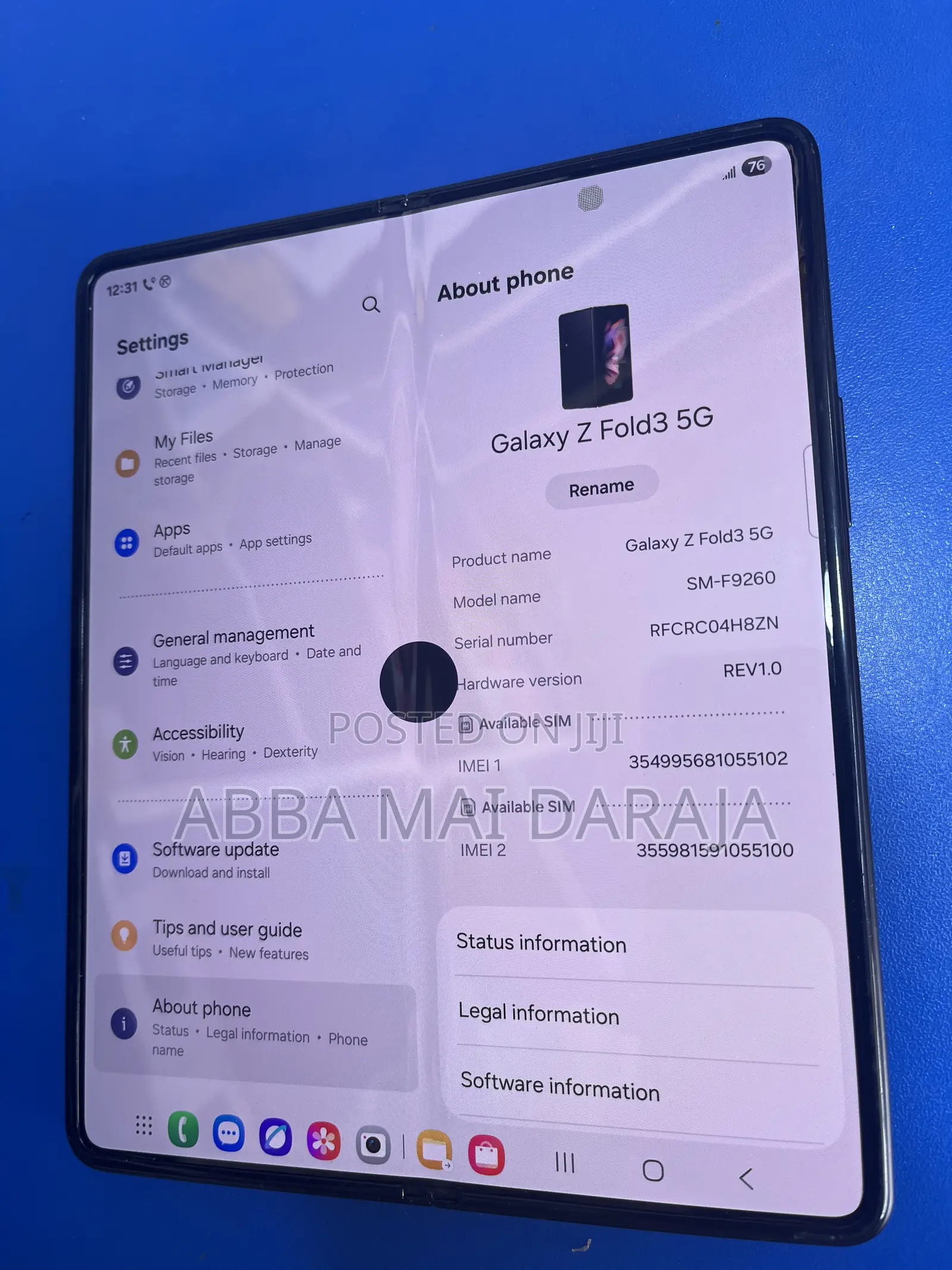 New Samsung Galaxy Z Fold3 5G 256 GB Black