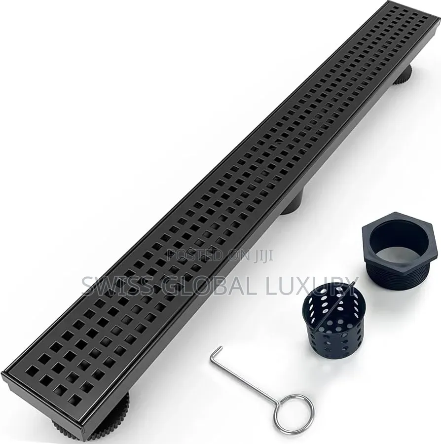 Quality 40cm Steel Bathroom Floor Drain, Also Available in Black
