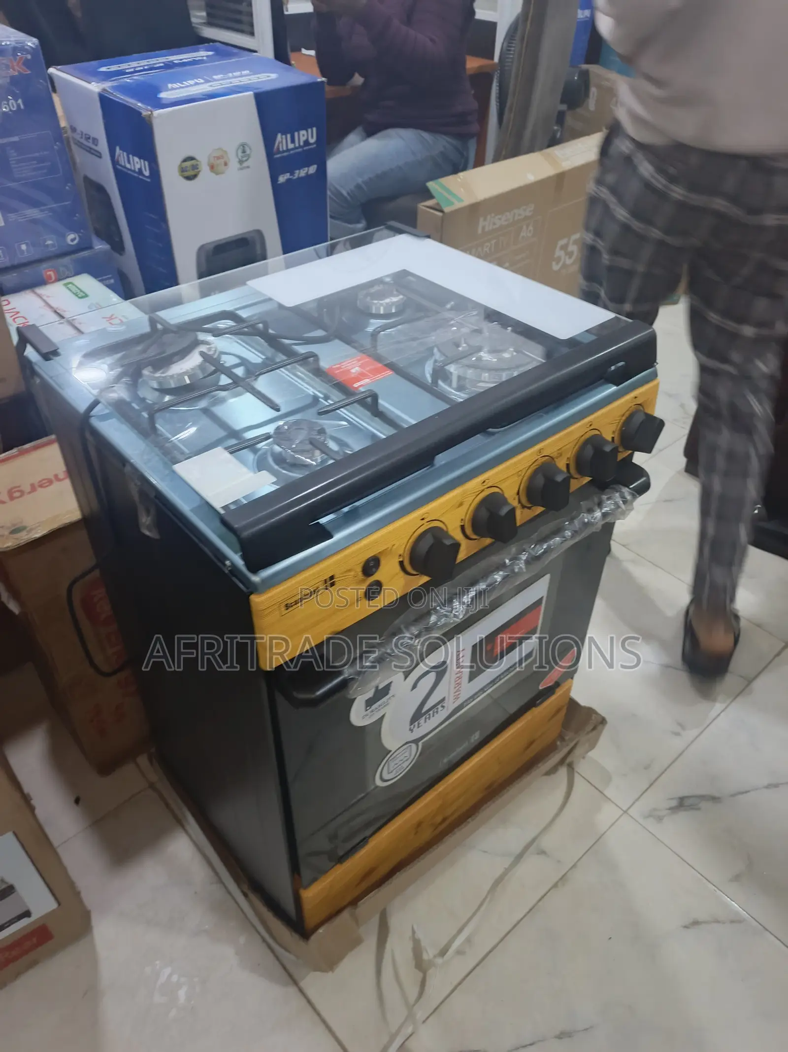 Scanfrost 60x60 4 Burner Gas Cooker – Elegant Design