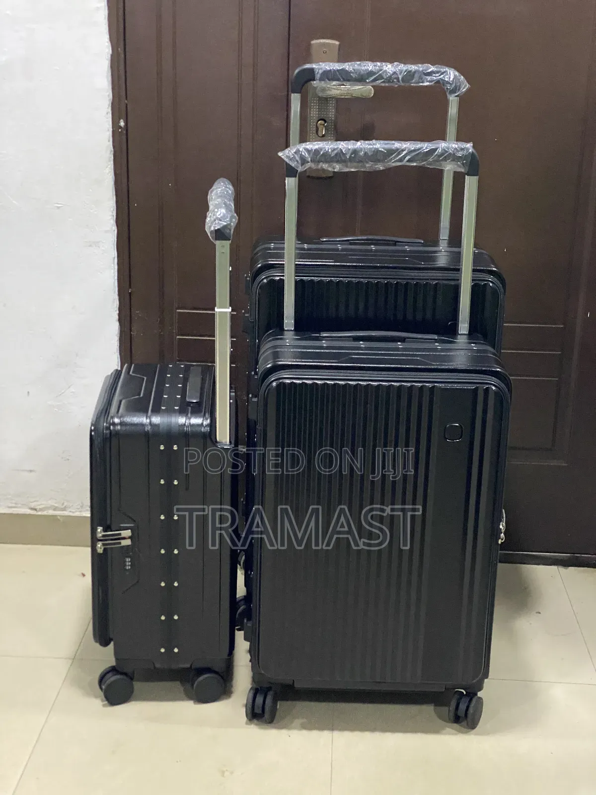 3 Set Black Aluminum Luggage - Premium Travel Suitcase Set