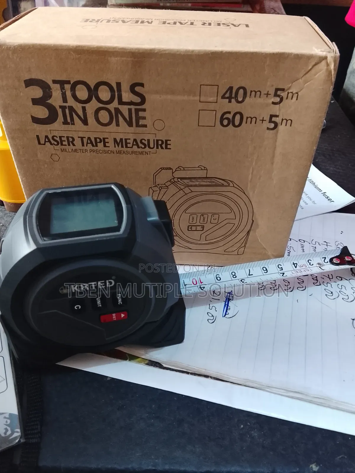 KRTED Branded 3-in-1 Laser Tape Measure