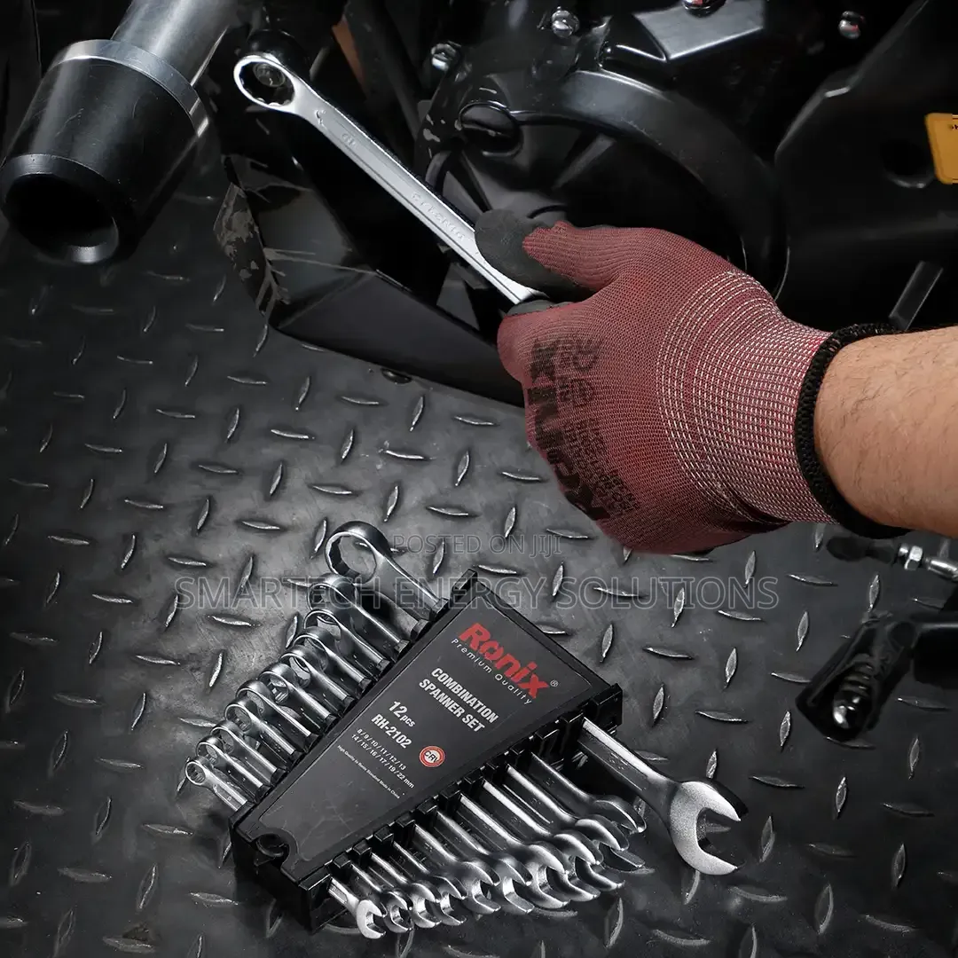Flexible Wrench Set 12pcs 12-24mm Flex-Head Spanner Combination Kit