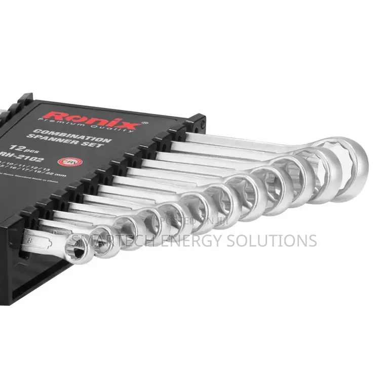 Flexible Wrench Set 12pcs 12-24mm Flex-Head Spanner Combination Kit