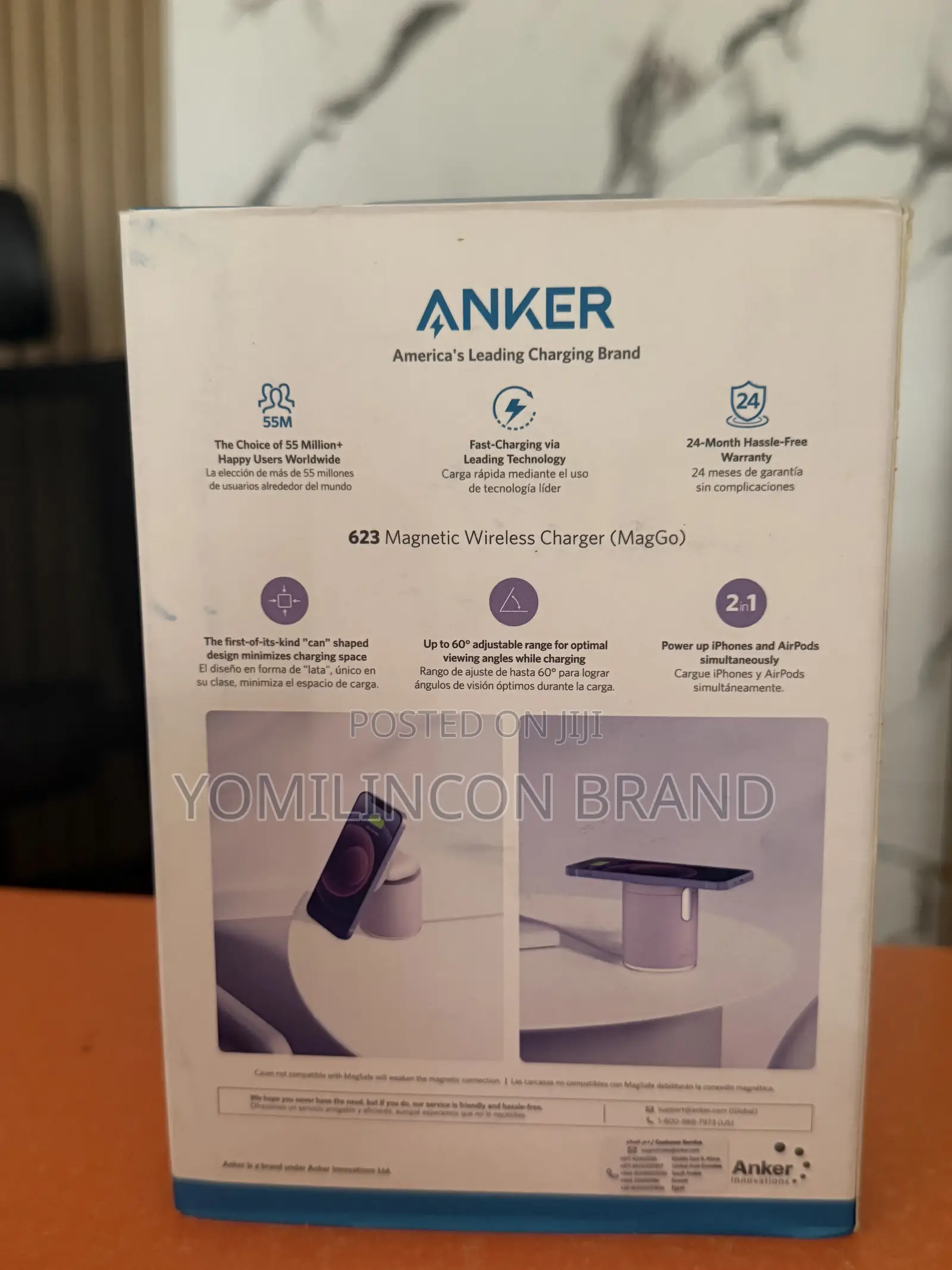 Anker 623 Magnetic Wireless Charger (MagGo), 2-in-1 Magnetic