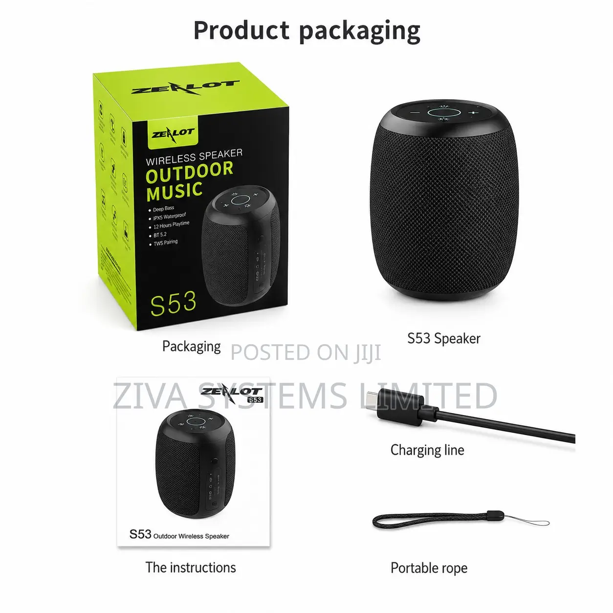 Zealot S53 Wireless Bluetooth Speaker – Portable HiFi Speaker