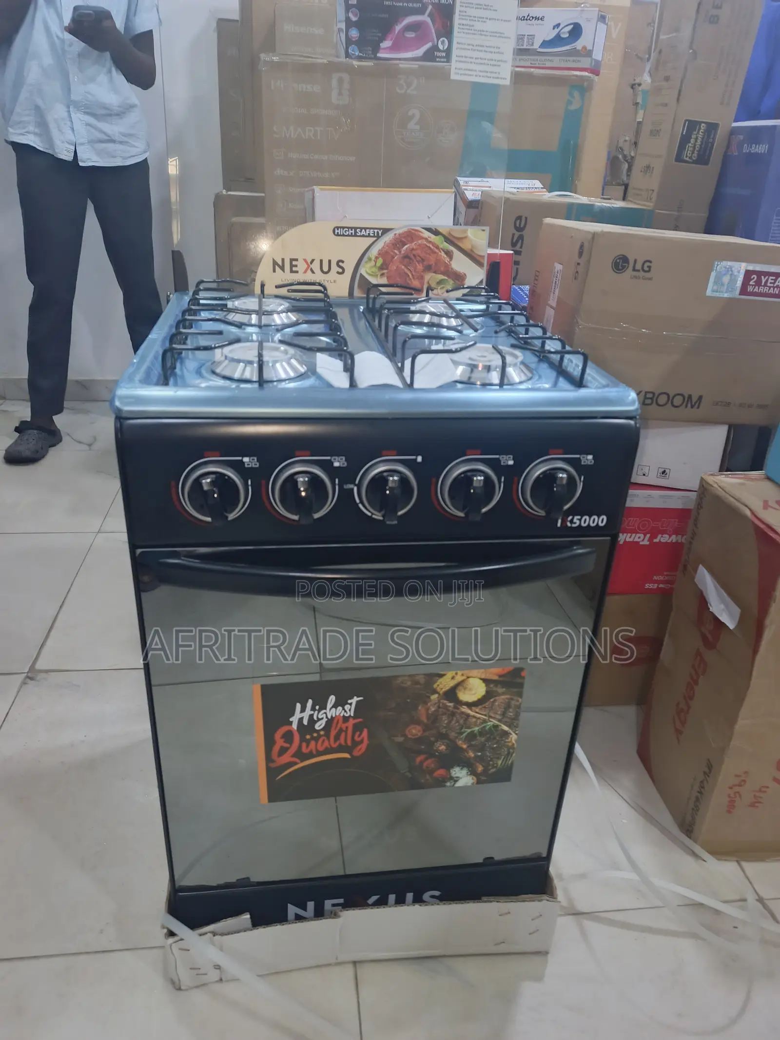 Buy Nexus 50x50 4 Burner Standing Gas Cooker Online