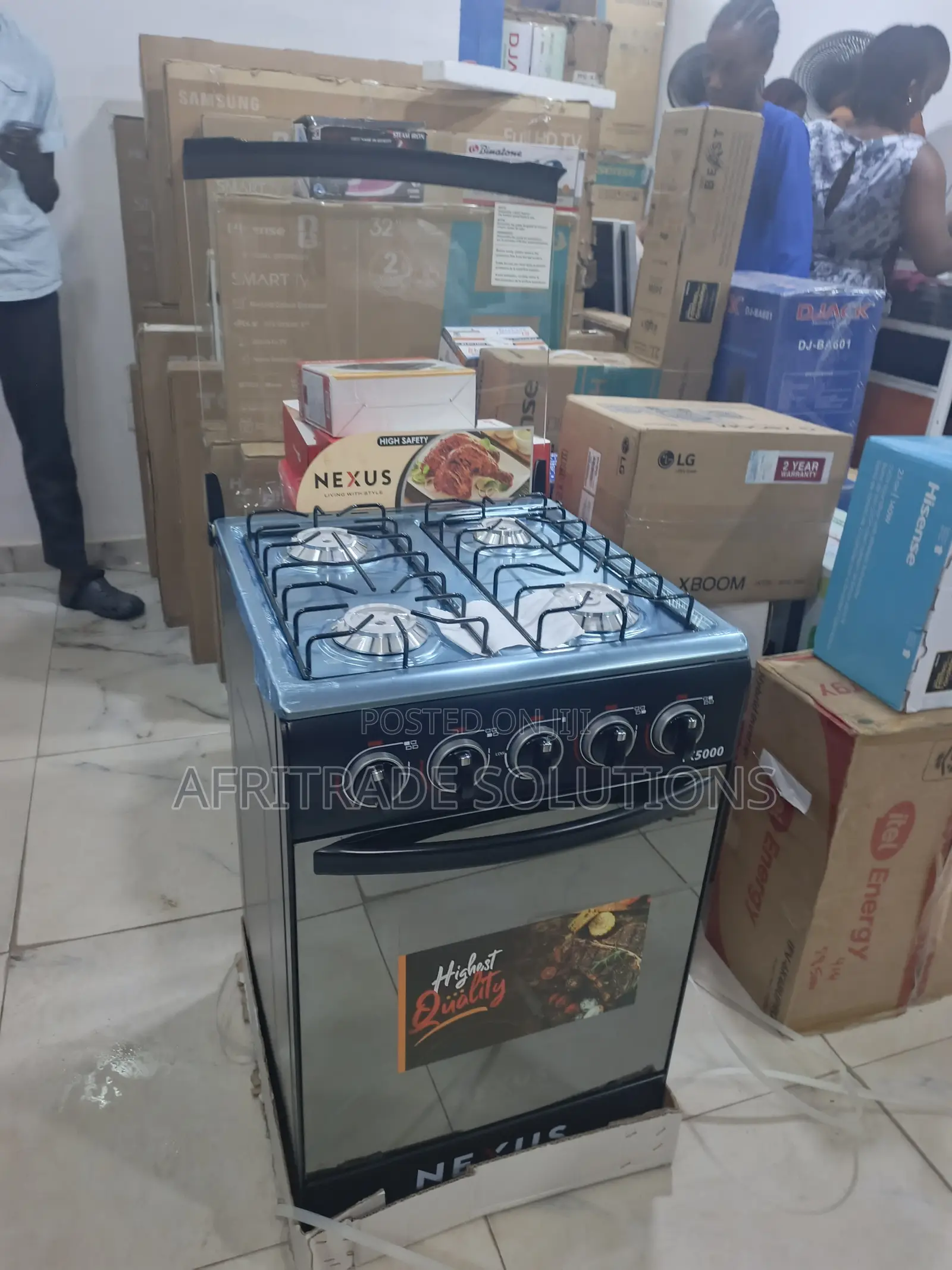 Nexus 50x50 Standing Gas Cooker With 4 Burners