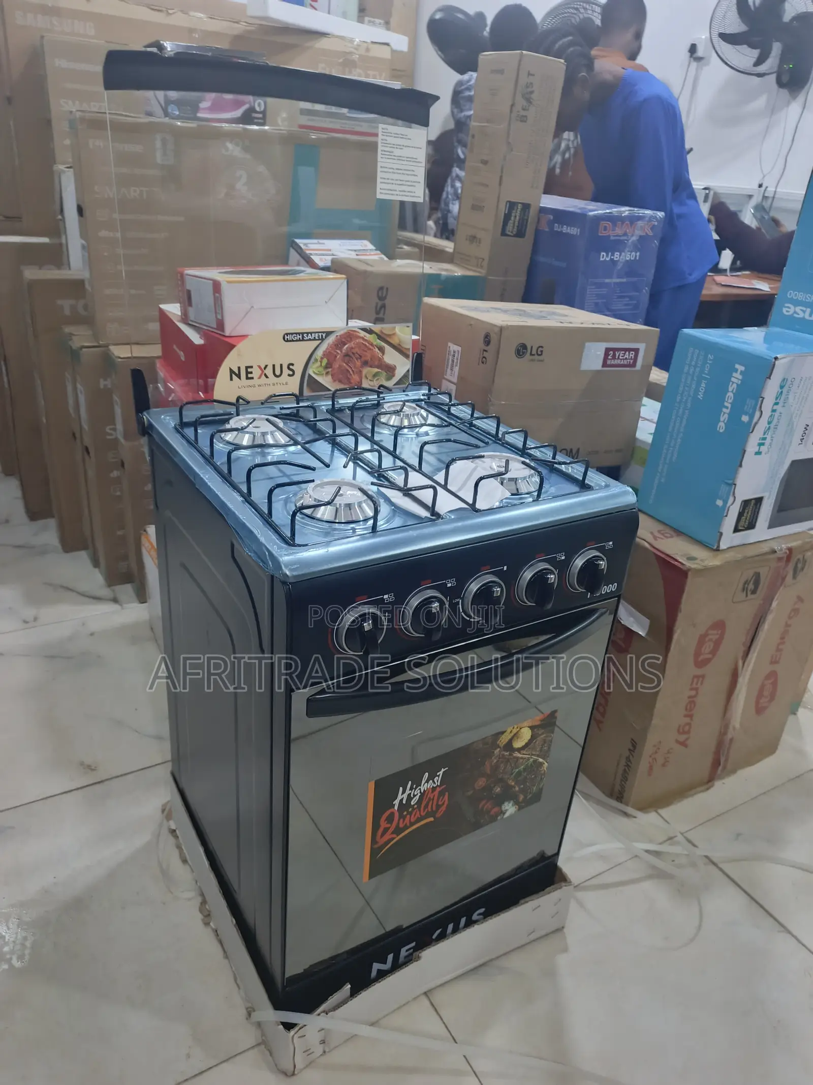 Nexus 50x50 Freestanding 4 Burner Gas Cooker