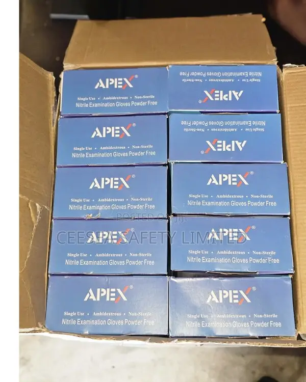 Apex Nitrile Examination Gloves- Powder Free 100pcs